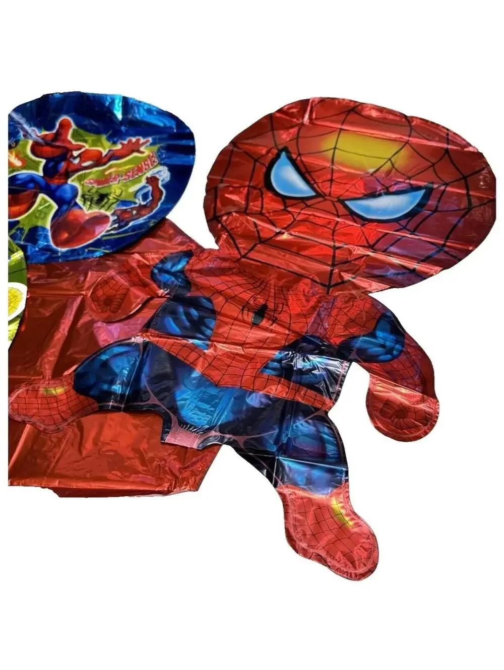 7pc Set Spiderman Foil Balloons - Birthday Party Decoration Superhero Theme